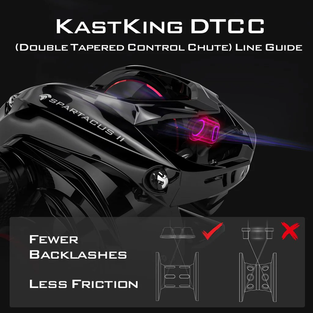 Carrete KastKing Spartacus II para Baitcasting Súper Ligero 8kg Drag - 5 Colores - Imagen 9