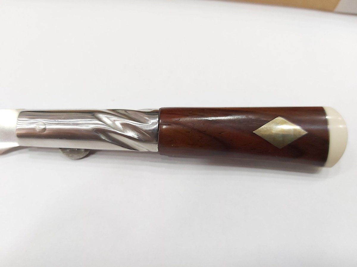 Navaja de Taramundi Cocobolo Con Rombos De Plata - Imagen 3