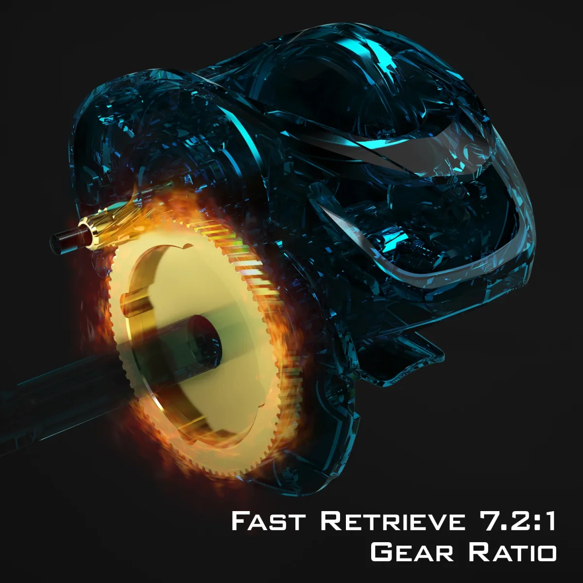 Carrete KastKing Crixus para Baitcasting - Dark Star 7.2:1 - Imagen 6