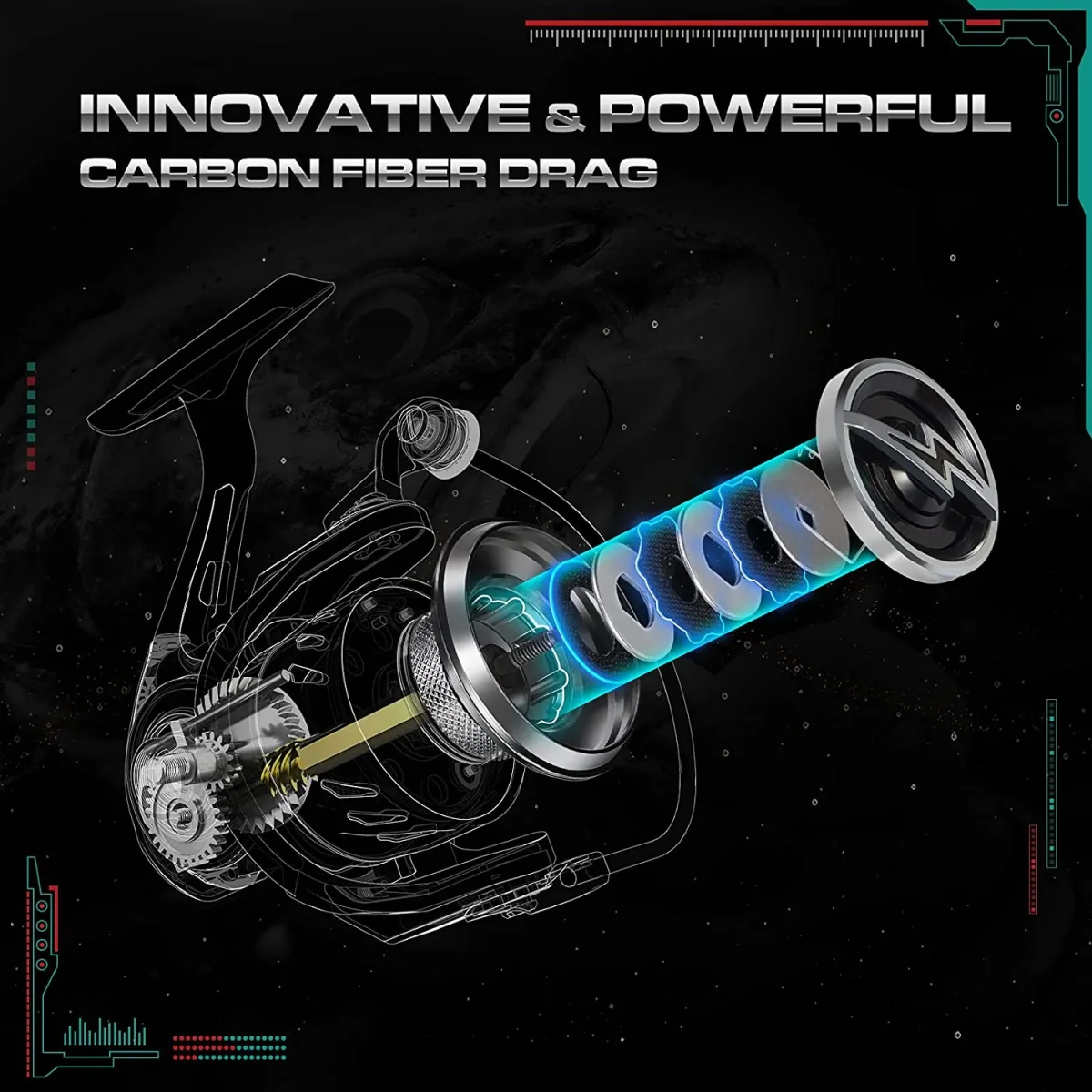 Carrete Piscifun Alloy X de Spinning - Aluminio, Apto para Agua Salada - Imagen 9