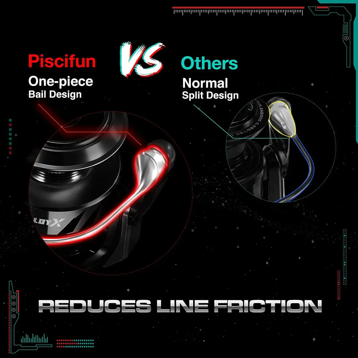 Carrete Piscifun Alloy X de Spinning - Aluminio, Apto para Agua Salada - Imagen 7