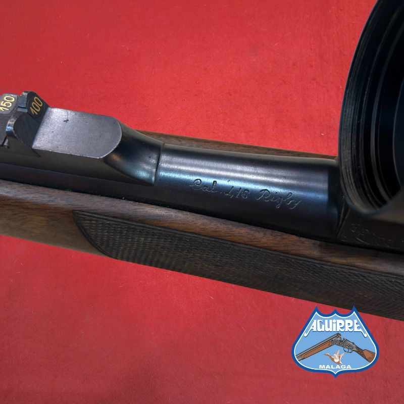 Rifle de cerrojo Zanardini grabado cal .416 Rigby + visor Schmidt & Bender - Imagen 7