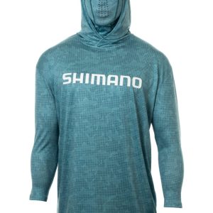 POLERA SHIMANO LONG SLEEVE HOOD W GAITER VERDE