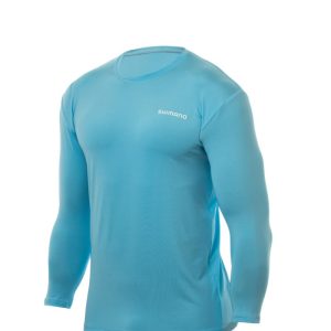 POLO SHIMANO LONG SLEEVE TECH TEE CELESTE