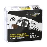 Mikado Braid Hooklink – Fast Sinking Premium Braid – 20 lbs 10 m Camo Brown - Imagen 2