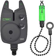 C-TEC ONE BITE ALARM + HANGER COMBI VERDE Alarma + tensor