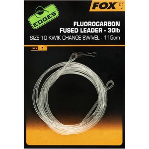 FOX EDGES FLUOROCARBON FUSED LEADERS KWIK CHANGE Size 10