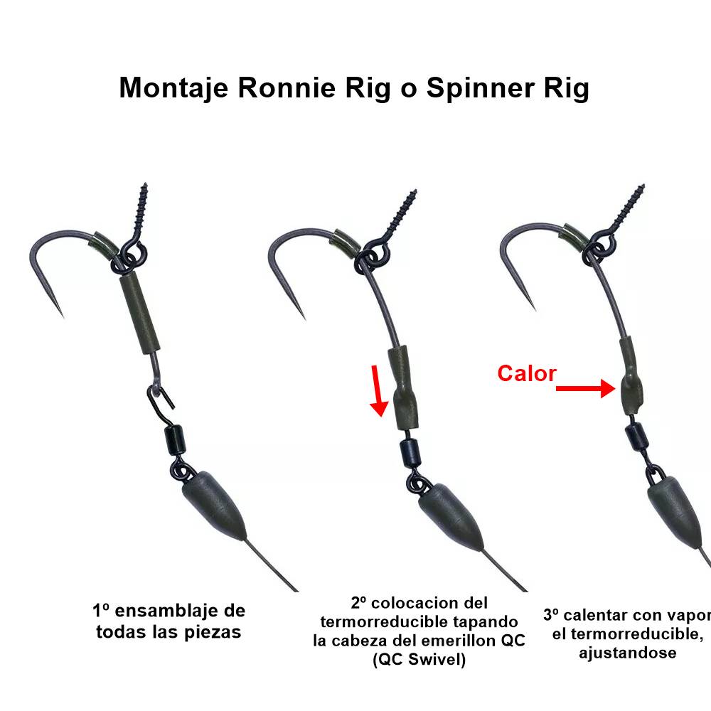 ESP Streamliner Rig Booms Weedy Green tubitos Antienredos - Imagen 3