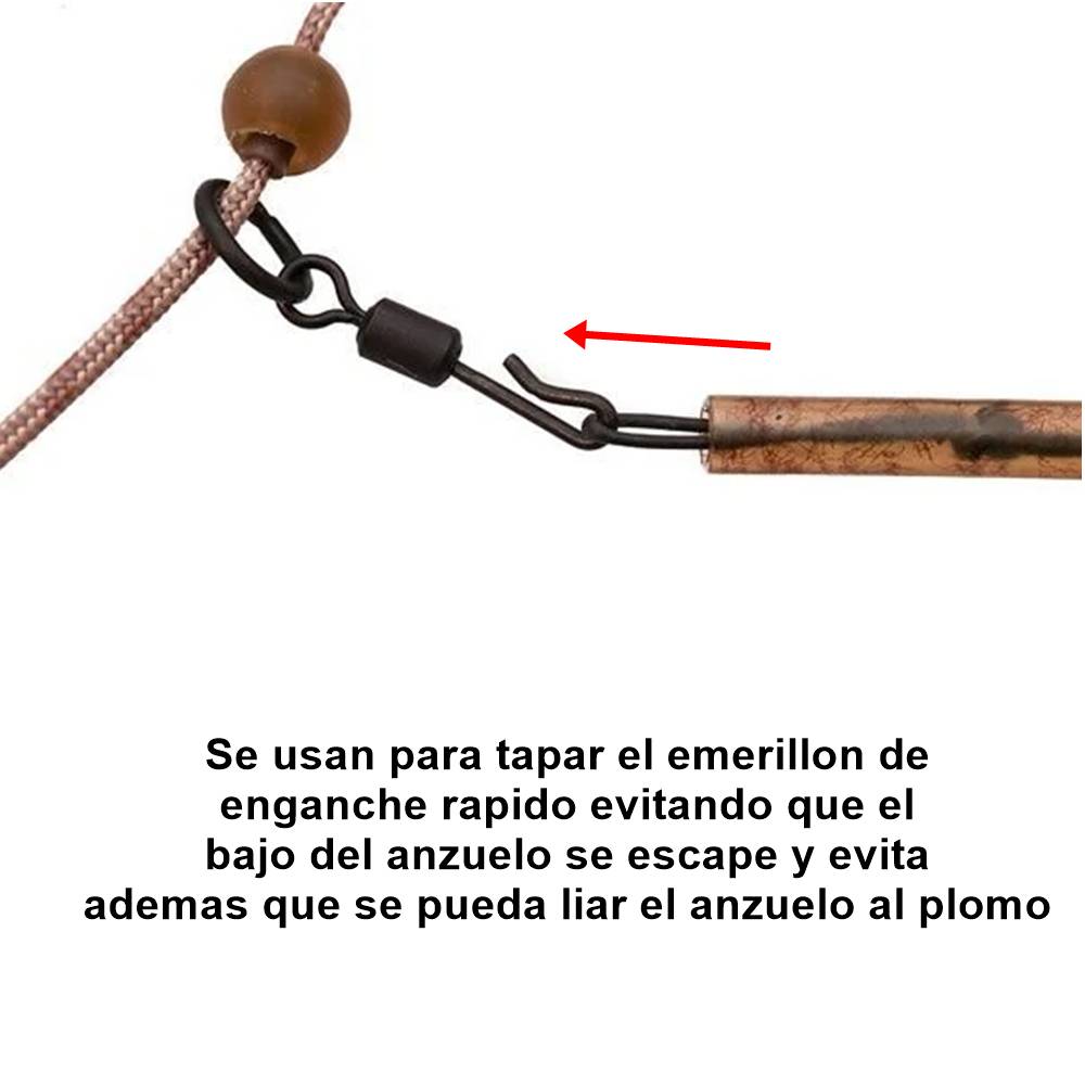 ESP Streamliner Rig Booms Weedy Green tubitos Antienredos - Imagen 3