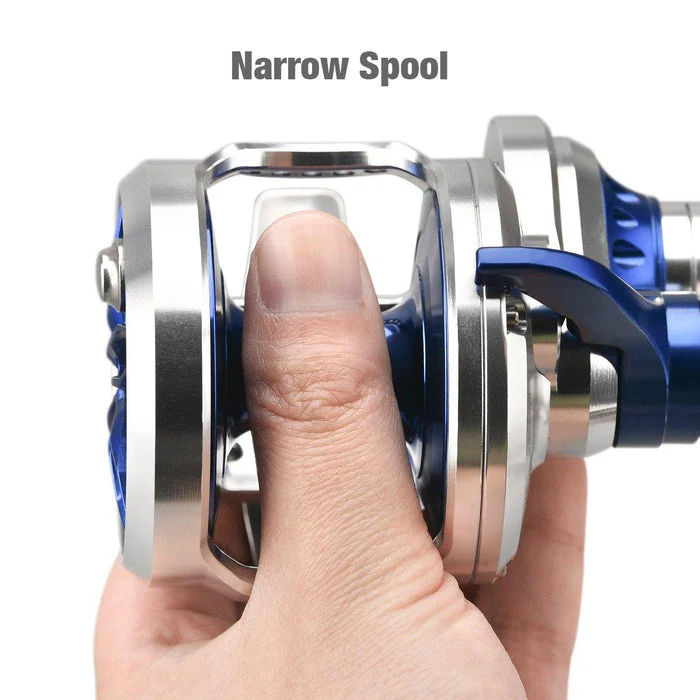 Carrete Gomexus EX300 para Jigging 6.3:1 Lever Drag 50LB Power Knob - Imagen 5