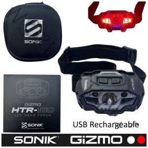 SONIK GIZMO HTR-160 Linterna Frontal recargable