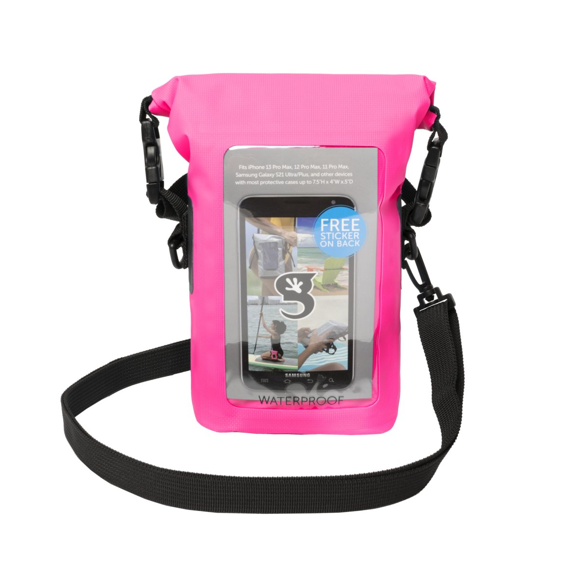 Phone Tote Dry Bag – Pink Geckobrands - Imagen 2