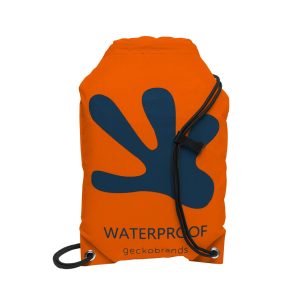 Drawstring WP Backpack – Orange Navy Geckobrands