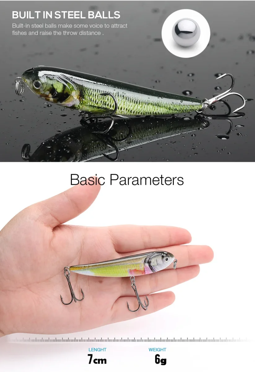 Señuelo Paseante Natural Bait Jerk Pencil - 7cm/6g - Imagen 3