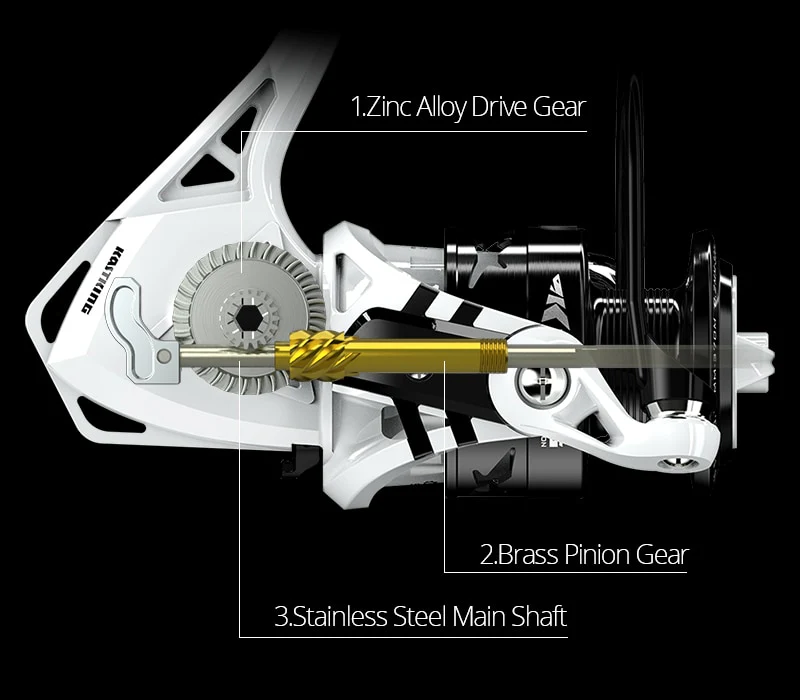 Carrete KastKing Crixus para Spinning - SuperPolymer Grip - Imagen 6