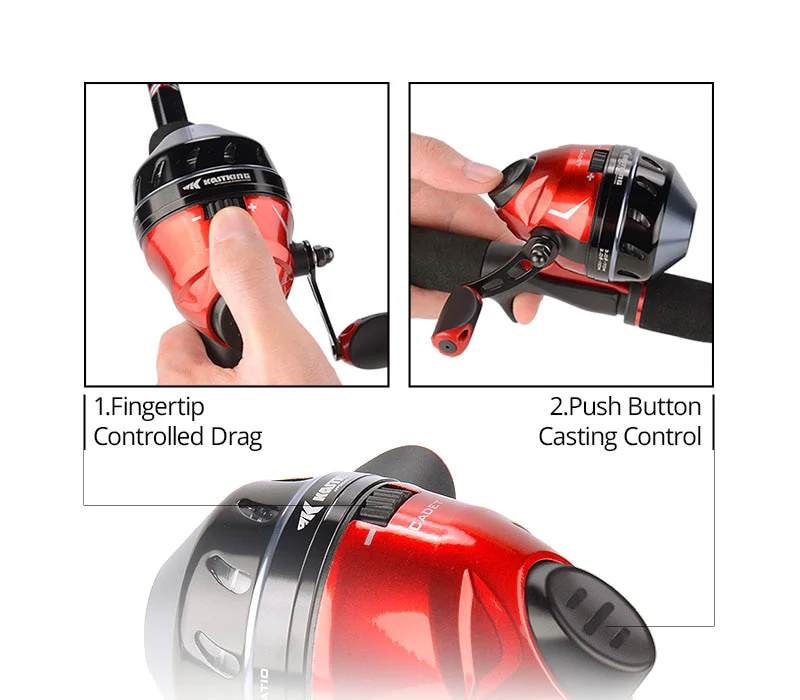 Carrete KastKing Cadet Spincast - Cargado con 100m de Monofilamento - Imagen 6