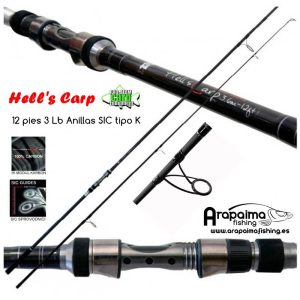 Caña LINEAFFE PRO TS HELL’S CARP 12 pies 3 lb anilla tipo K