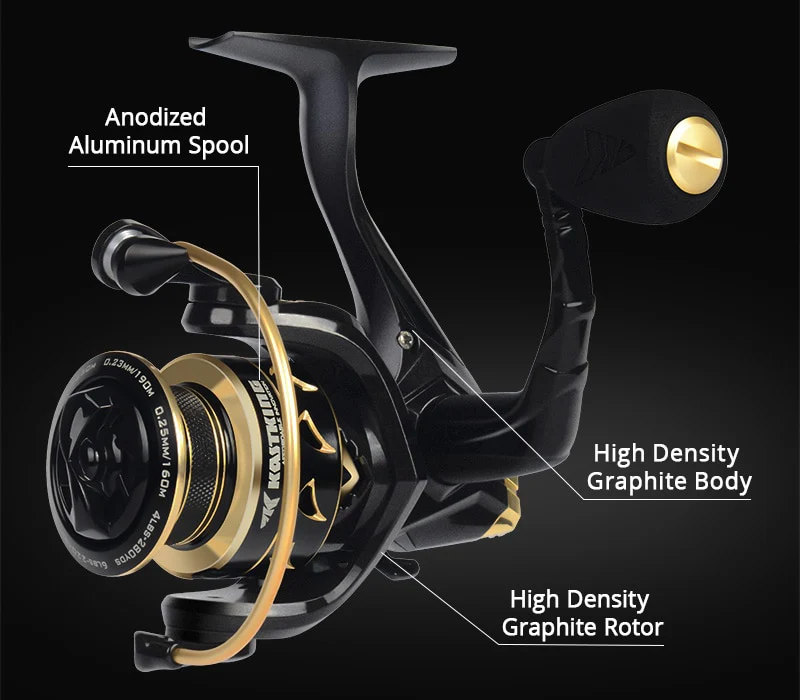 Carrete KastKing Valiant Eagle Gold para Spinning - Saltwater Ready - Imagen 6