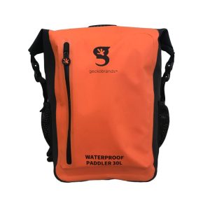 Paddler 30L Waterproof Backpack Orange Geckobrands