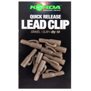 KORDA QUICK RELEASE LEAD CLIP GRAVEL 10 unid