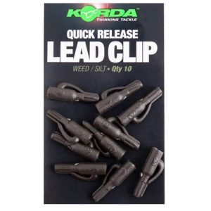 KORDA QUICK RELEASE LEAD CLIP WEED 10 unid
