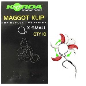 KORDA MAGGOT CLIPS X-SMALL 10 unid