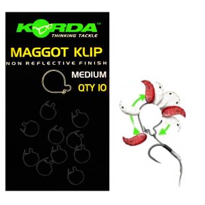 KORDA MAGGOT CLIPS MEDIUM 10 unid