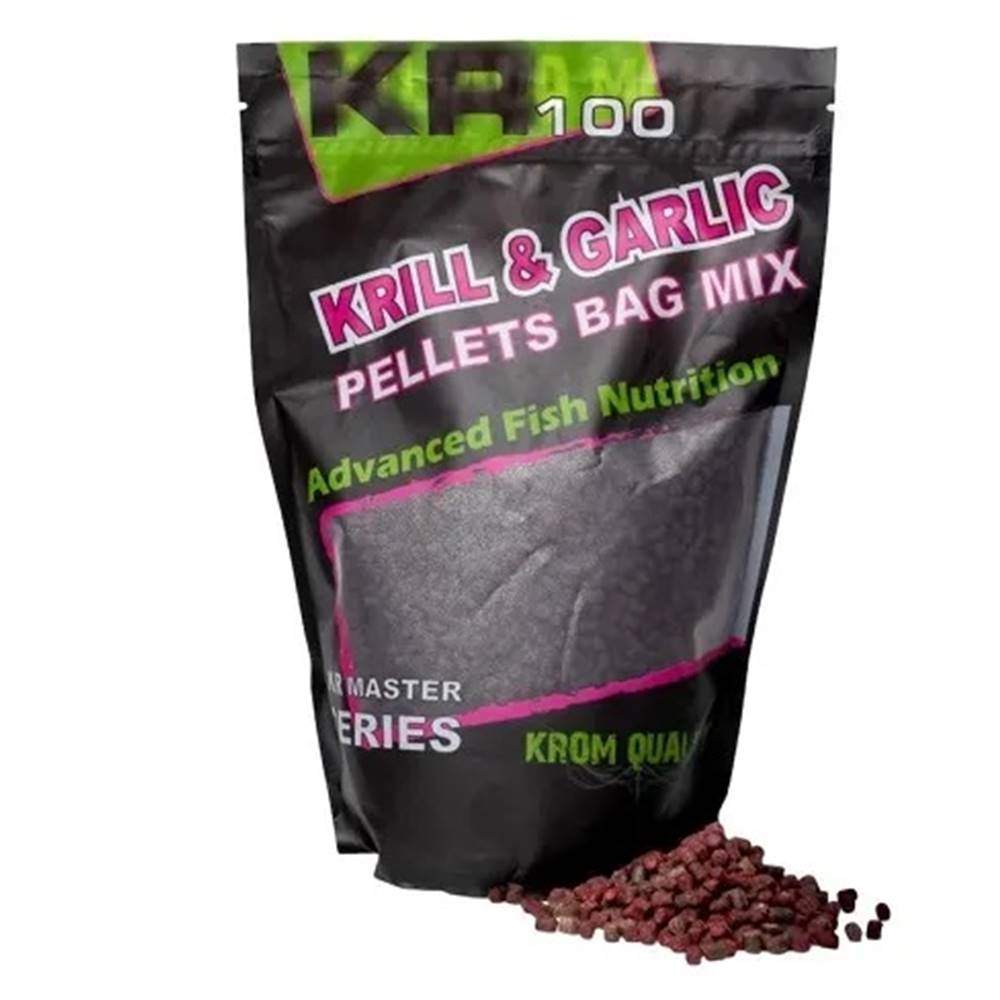 KROM QUALITY PELLETS BAG KRILL GARLIC 4.5MM 800G - Imagen 2