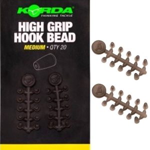 KORDA HIGH GRIP HOOK BEAD MEDIUM 20 unid. Topes de microanilla