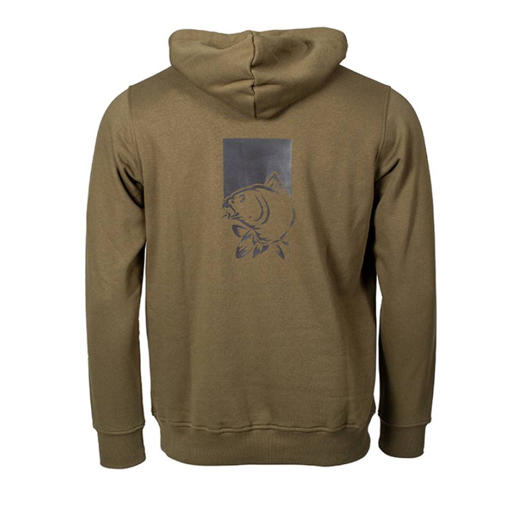 SUDADERA NASH Make It Happen Fish Logo Green Hoody talla L - Imagen 3