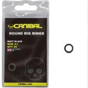 Canibal Tackle Round Rig Rings 3,1 mm 20 unid.