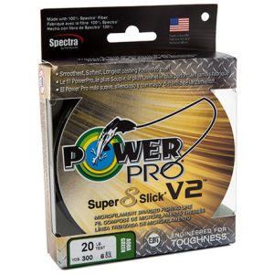 Multifilamento Power pro Super 8 Slick V2 0.32mm 300 yds.  18 kg