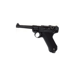 PISTOLA P08 CO2, FULL METAL Y BLOW BACK, CAL. 4, 5
