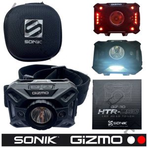 SONIK GIZMO HTR-250 Linterna Frontal recargable