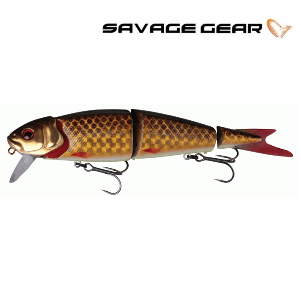 Savage Gear Minnow Articulado 4Play Herring Lowrider 190 mm 51 Grs Rudd para lucio y siluro