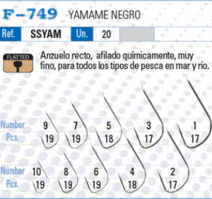 Anzuelo Sasame Yamame