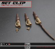 TRYBION TACKLE LEAD CLIP AND TAIL RUBBER CON PIN MARRON