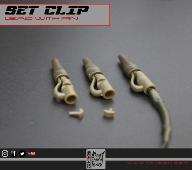 TRYBION TACKLE LEAD CLIP AND TAIL RUBBER CON PIN VERDE