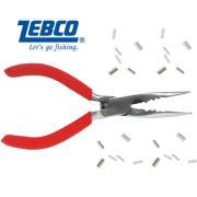ZEBCO CRIMPING PLIER Alicates grapador + 100 grapas