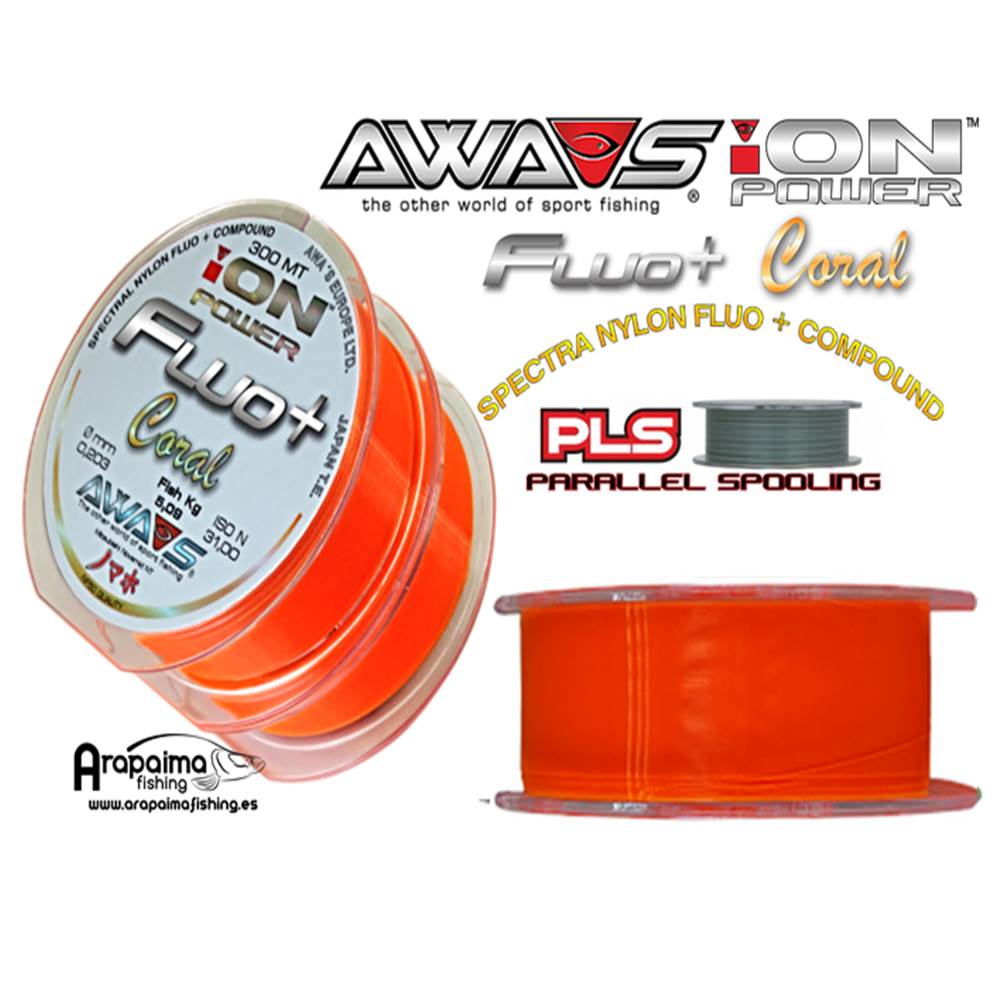 AWA-SHIMA ION POWER FLUO+ CORAL 0,37 mm 19,90 kg 600 m - Imagen 2
