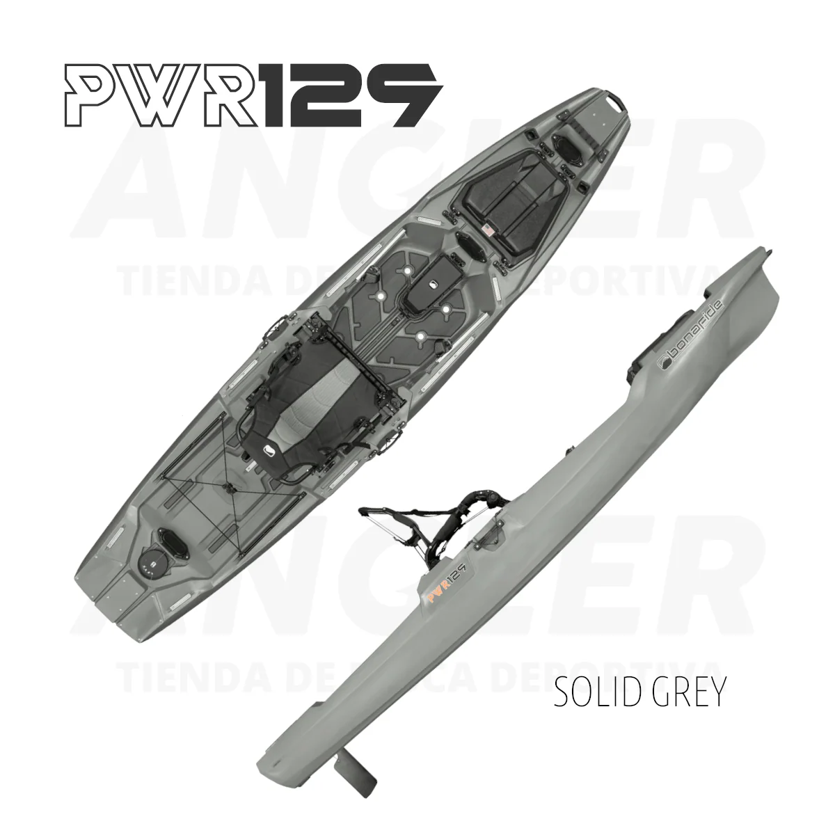 Kayak Bonafide PWR129 - Pedal de Remo con Opción de Motor - Imagen 6