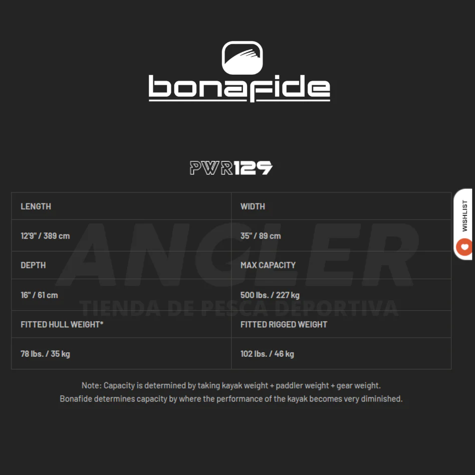Kayak Bonafide PWR129 - Pedal de Remo con Opción de Motor - Imagen 7