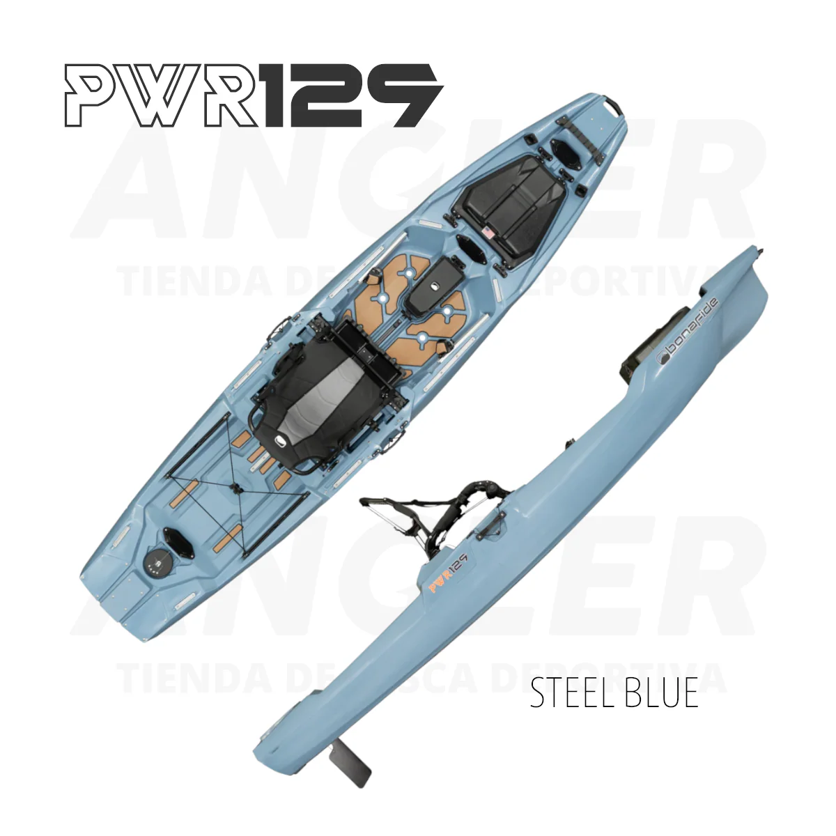 Kayak Bonafide PWR129 - Pedal de Remo con Opción de Motor - Imagen 5