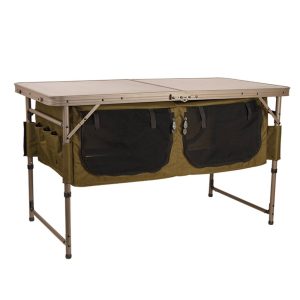 FOX SESSION TABLE WITH STORAGE Mesa con con estanteria doble
