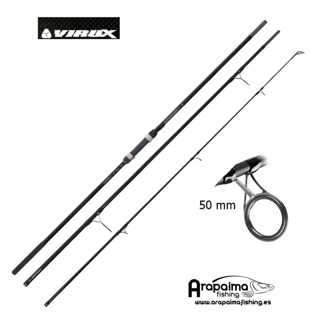 Caña 3 TRAMOS VIRUX 0 12 Pies (3,60 m) 3,5 Lb anilla de 50 mm