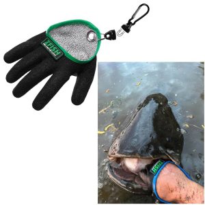 ZFISH Catfish Glove Guante engomado mano derecha con iman de enganche rapido