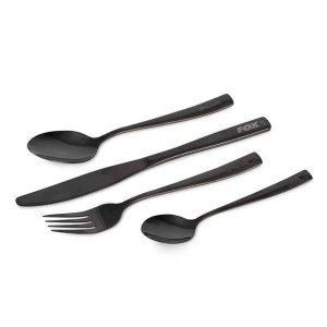Fox Cookware Black Stainless Cutlery Set de cubiertos