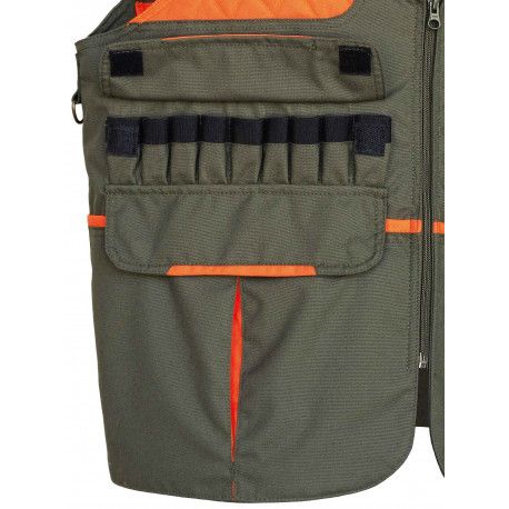 Chaleco Benisport Iron Doble Morral Kaki/Naranja - Imagen 4