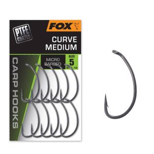FOX CARP HOOKS CURVE MEDIUM (PTFE Coated)