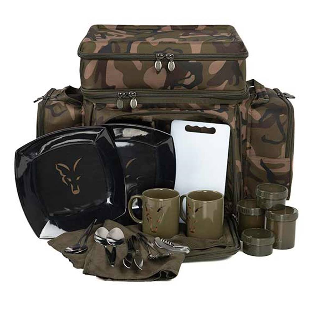 FOX CAMOLITE 2 MAN COOLER BOLSO PICNIC CON CUBIERTOS - Imagen 2